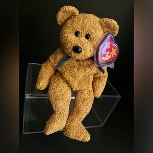 Ty Beanie Baby Original Fuzz Bear Retired 1998/1999 Tag Errors 1st gen